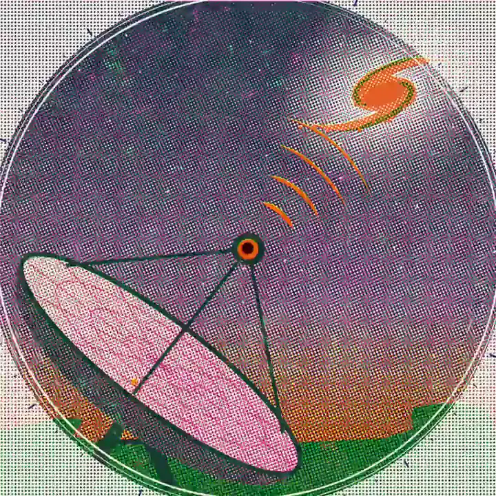 Frame from Risograph animation of a lone ink dot