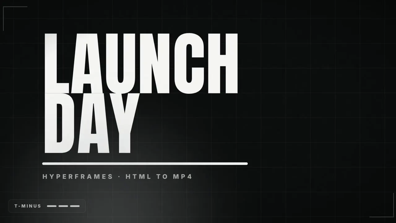 Frame from 3-2-1 countdown that slams into LAUNCH DAY