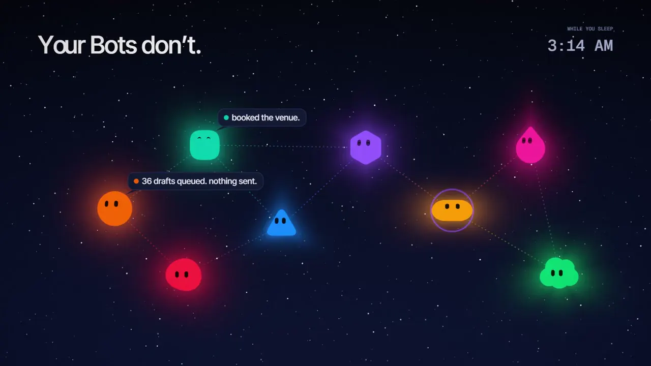 Frame from 30-second brand spot for Grok Bot