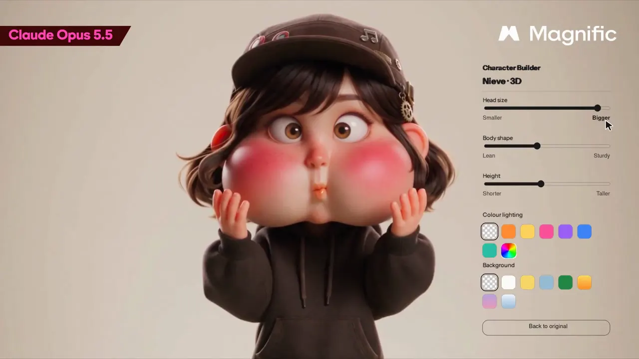Frame from Character builder and 3D toy animation