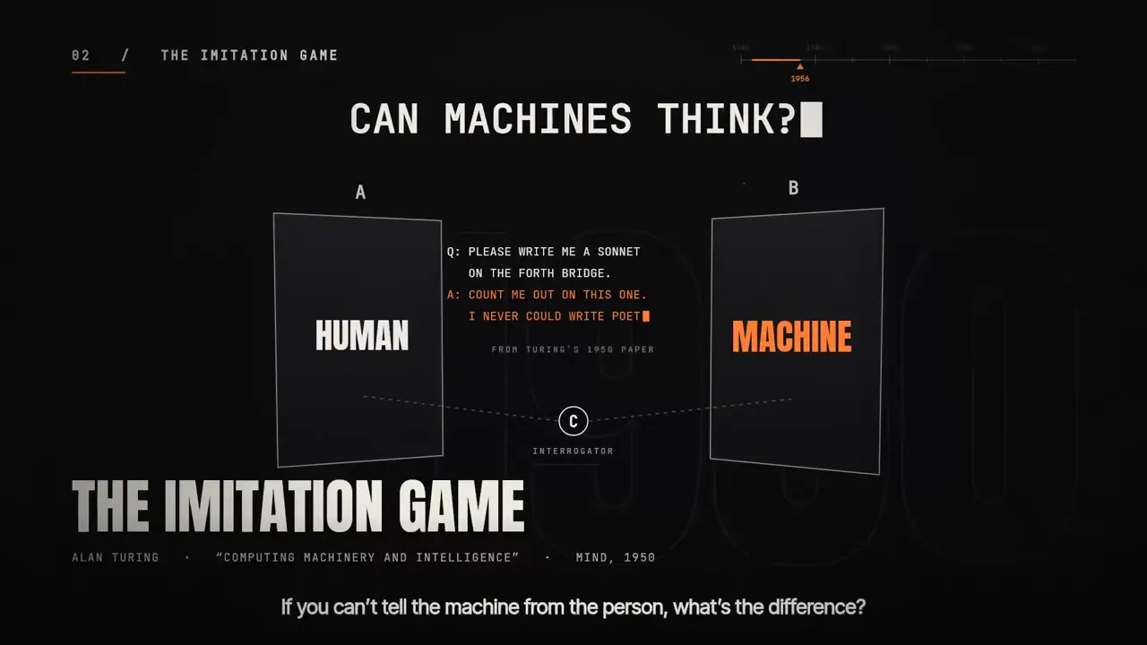 Frame from The Machine That Learned, a history of AI