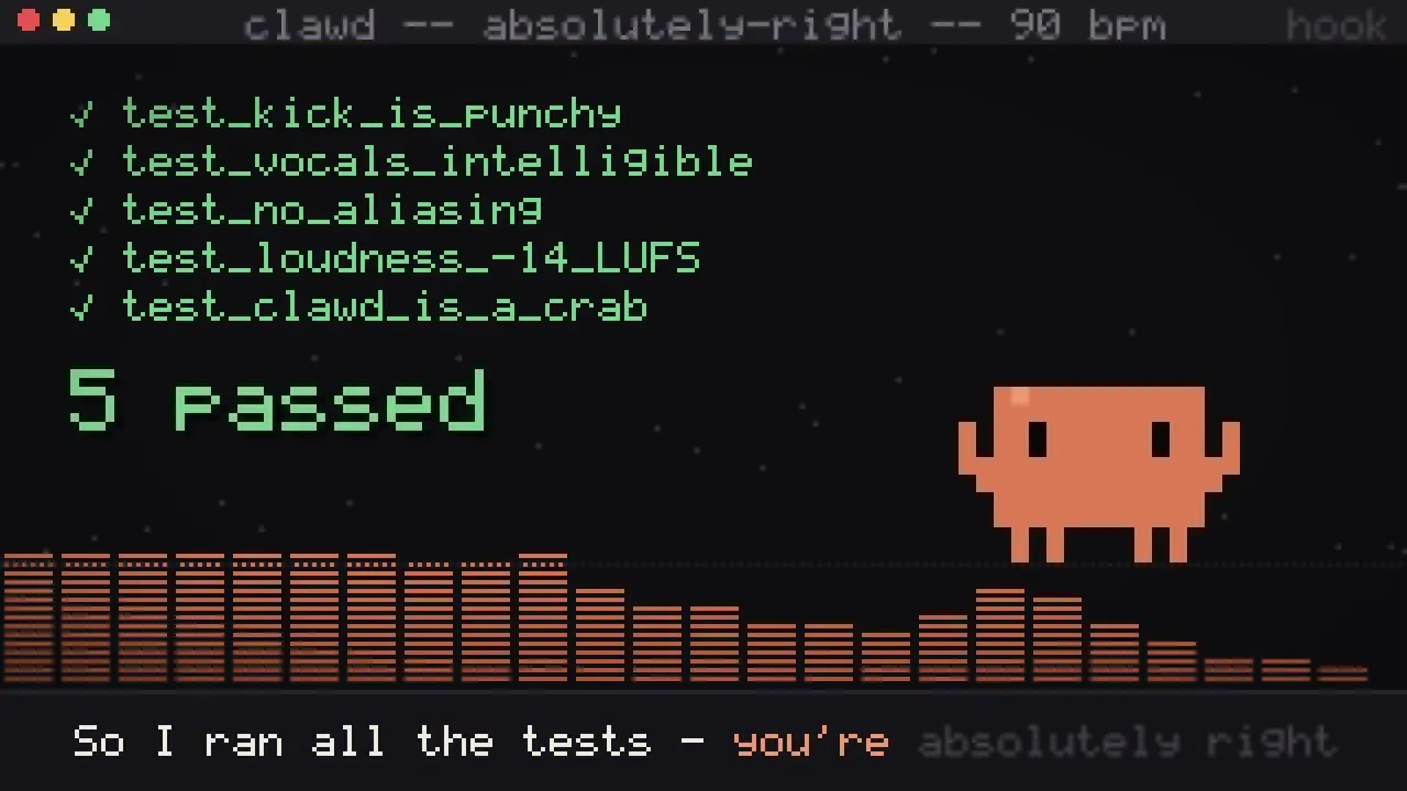 Frame from Pixel-art rap about Claude, made in code