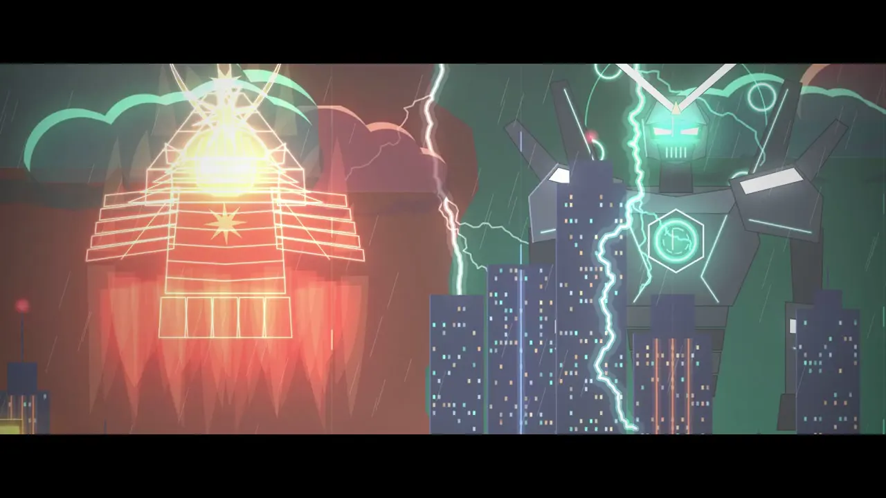 Frame from Anime battle trailer: Claude vs ChatGPT