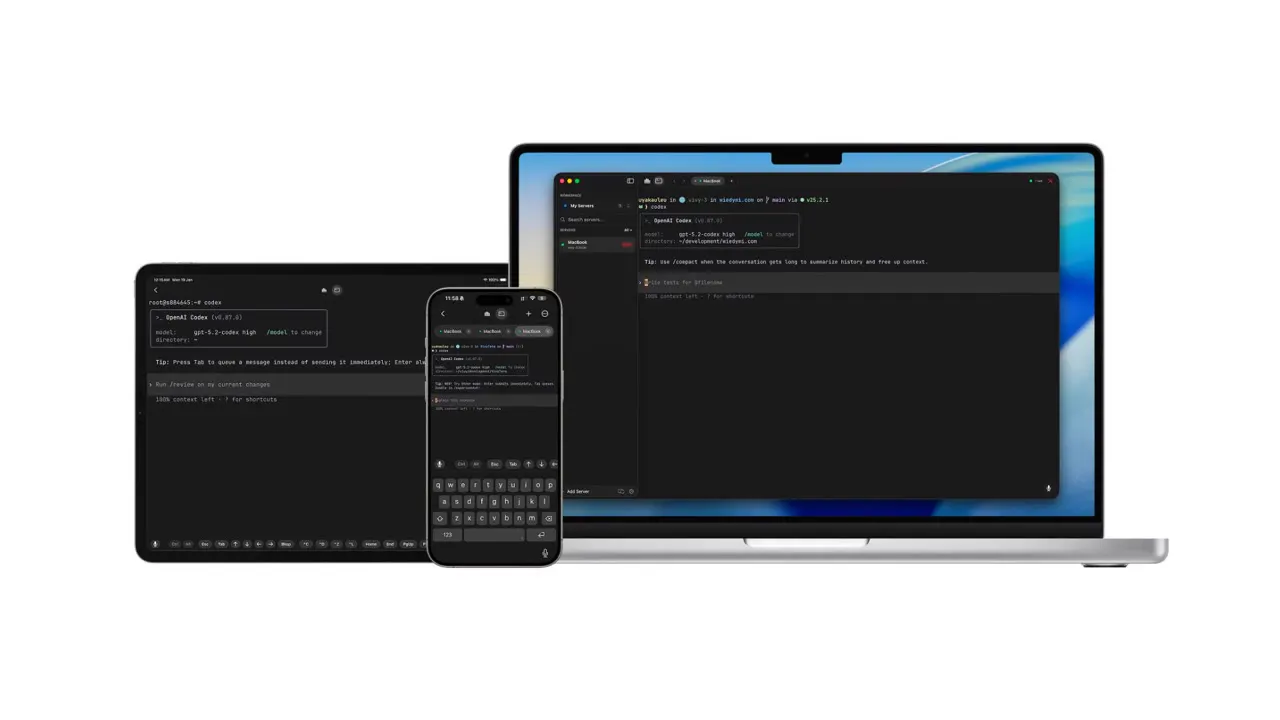 Frame from Apple-style promo for the VVTerm app