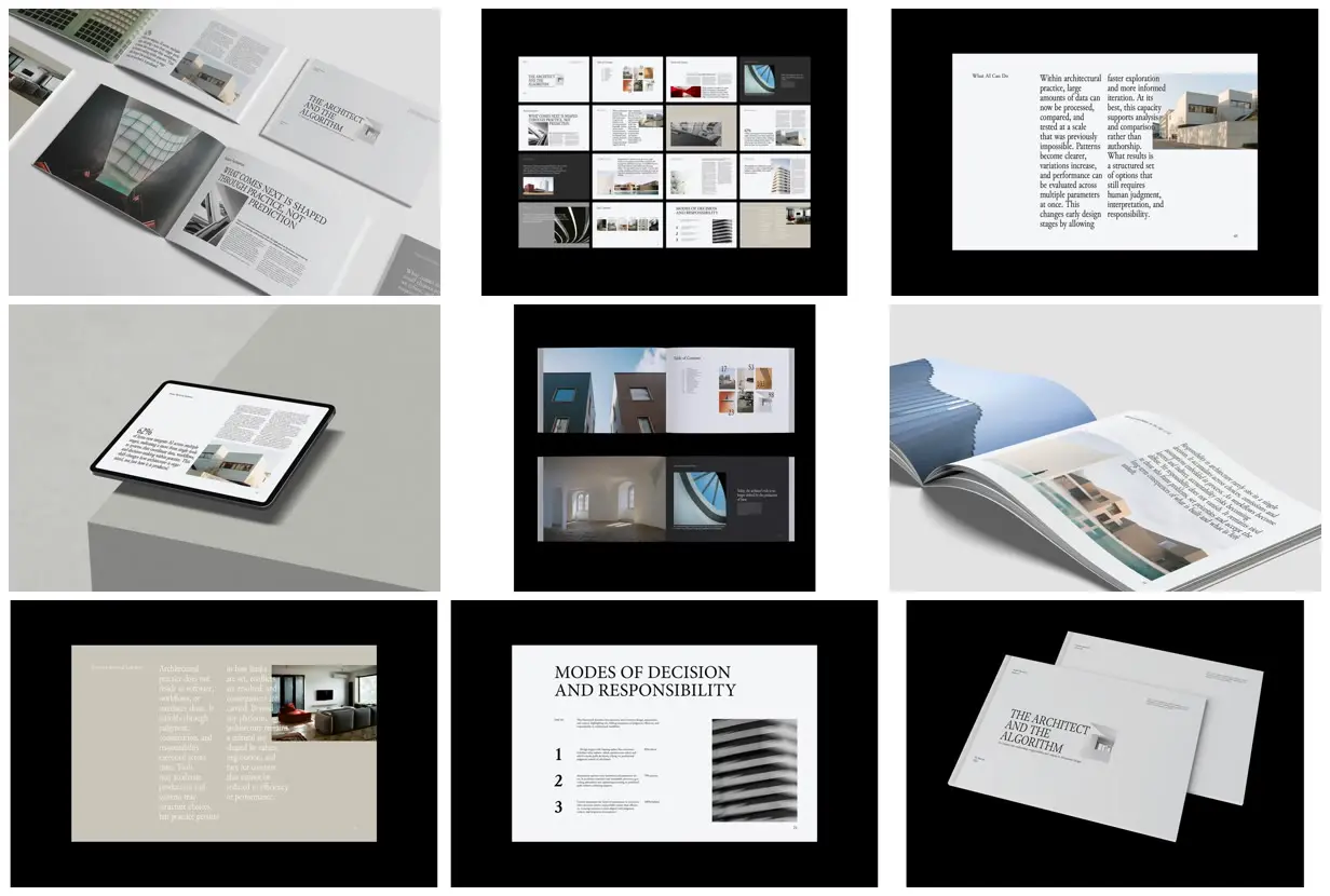 Nine frames from across Architecture and algorithm white paper