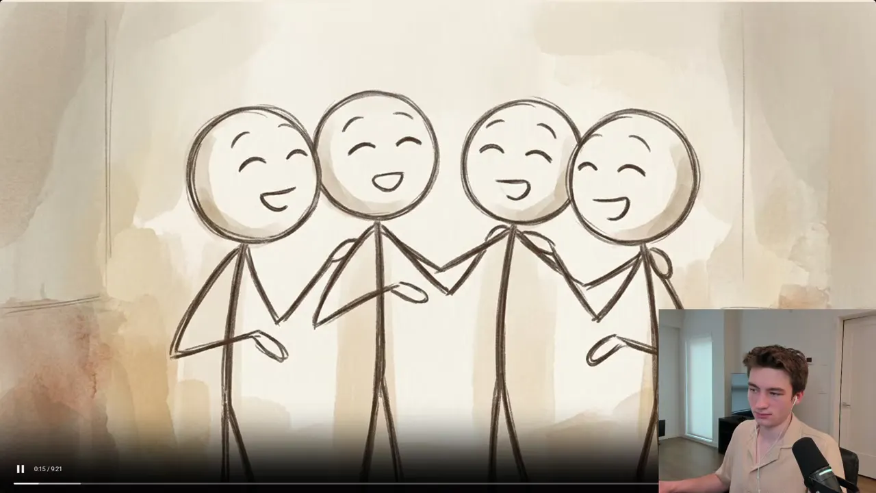 Frame from Stickman YouTube video about charisma