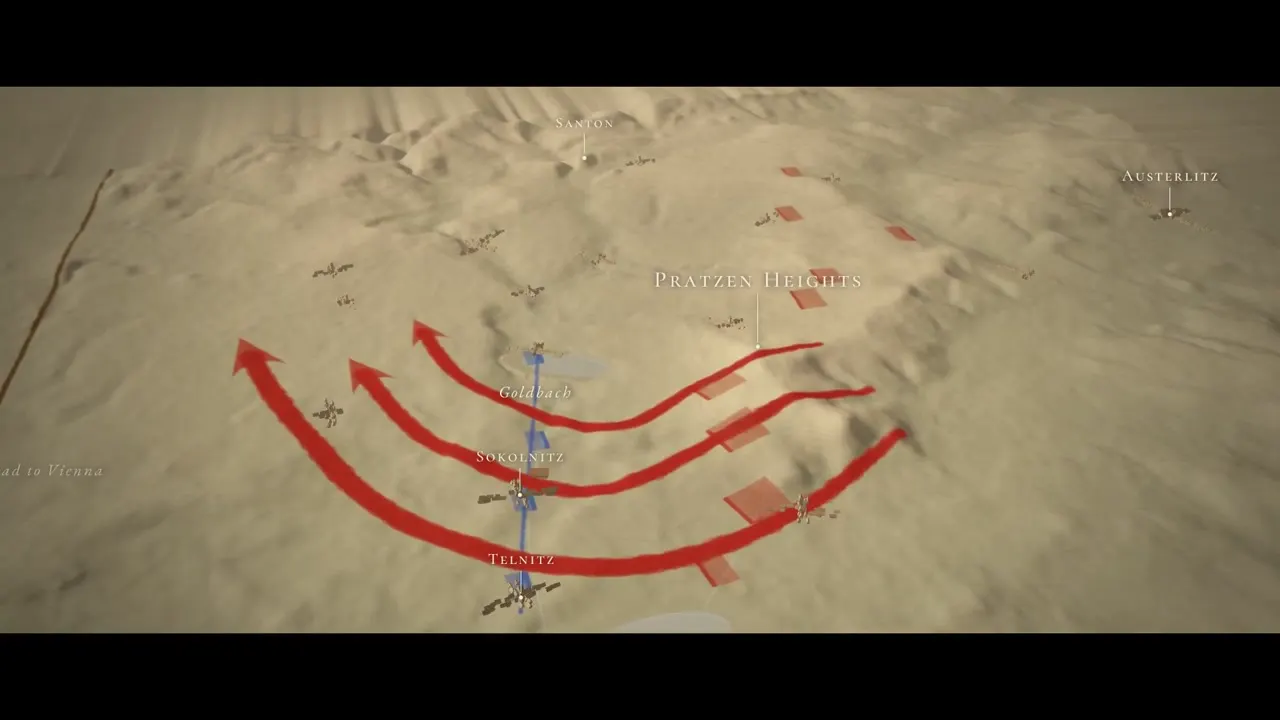 Frame from The Battle of Austerlitz, rendered in code