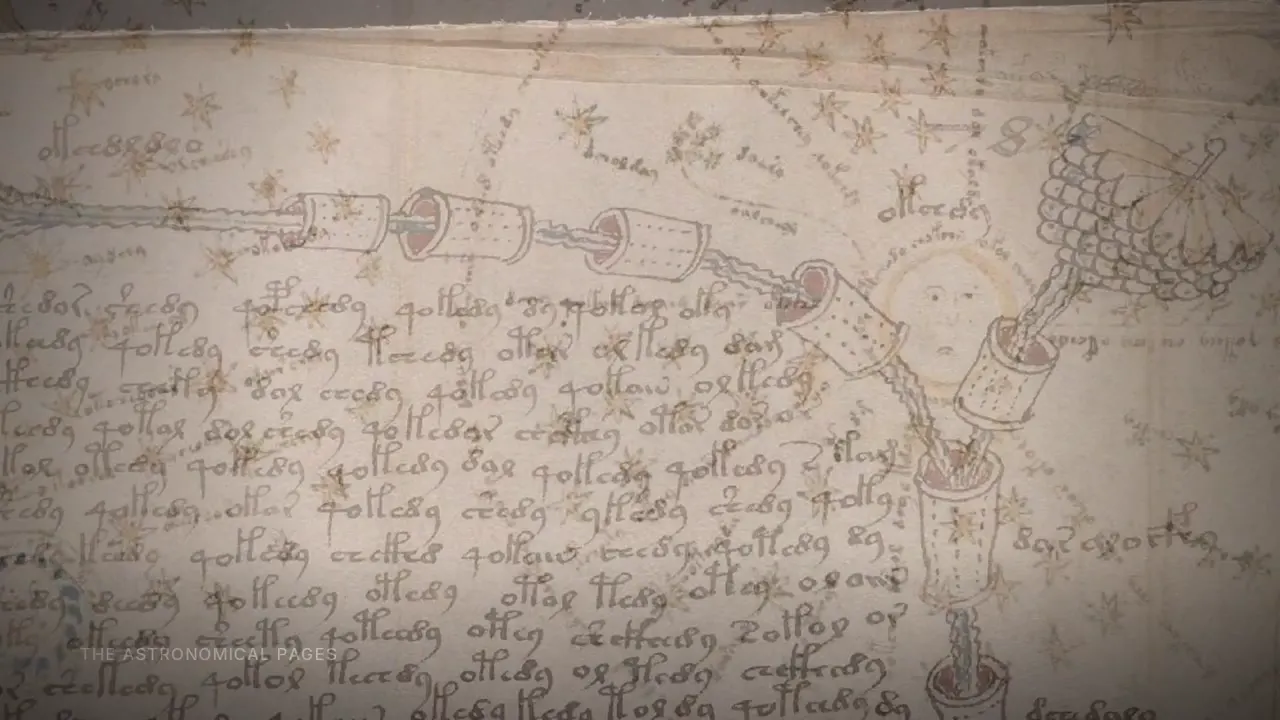 Frame from Narrated film on the Voynich manuscript