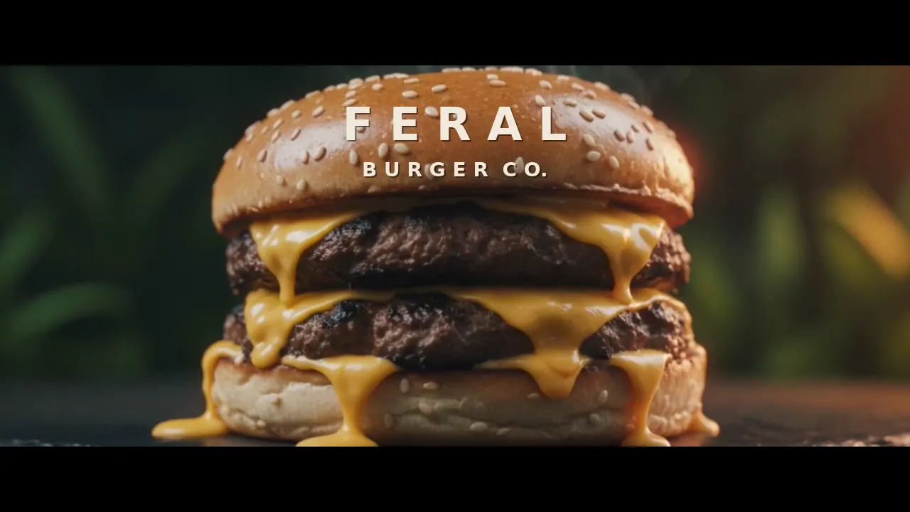 Frame from Burger ad shot as a wildlife documentary
