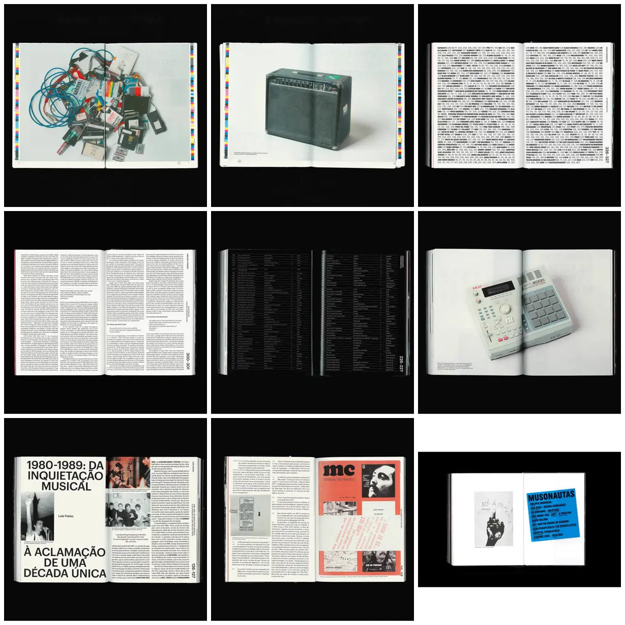 Nine frames from across Porto music archive catalogue