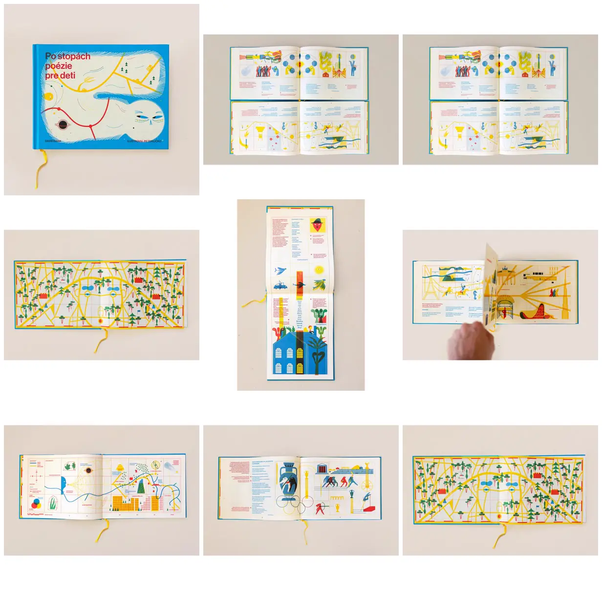 Nine frames from across A mapped world of children's poetry