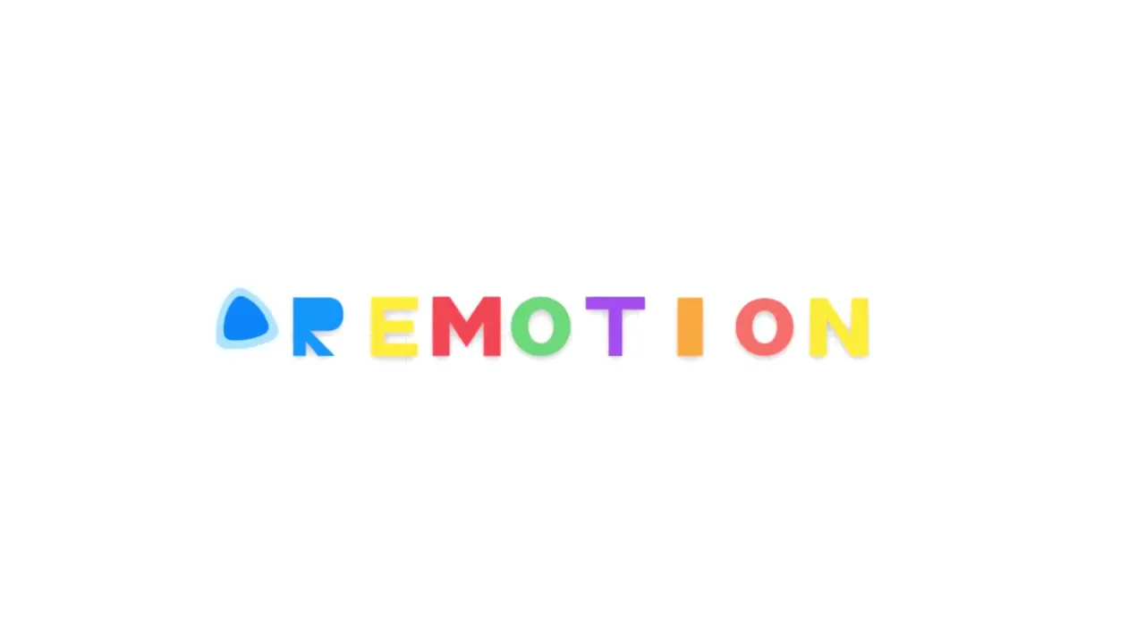 Frame from Shapes that morph into the word REMOTION