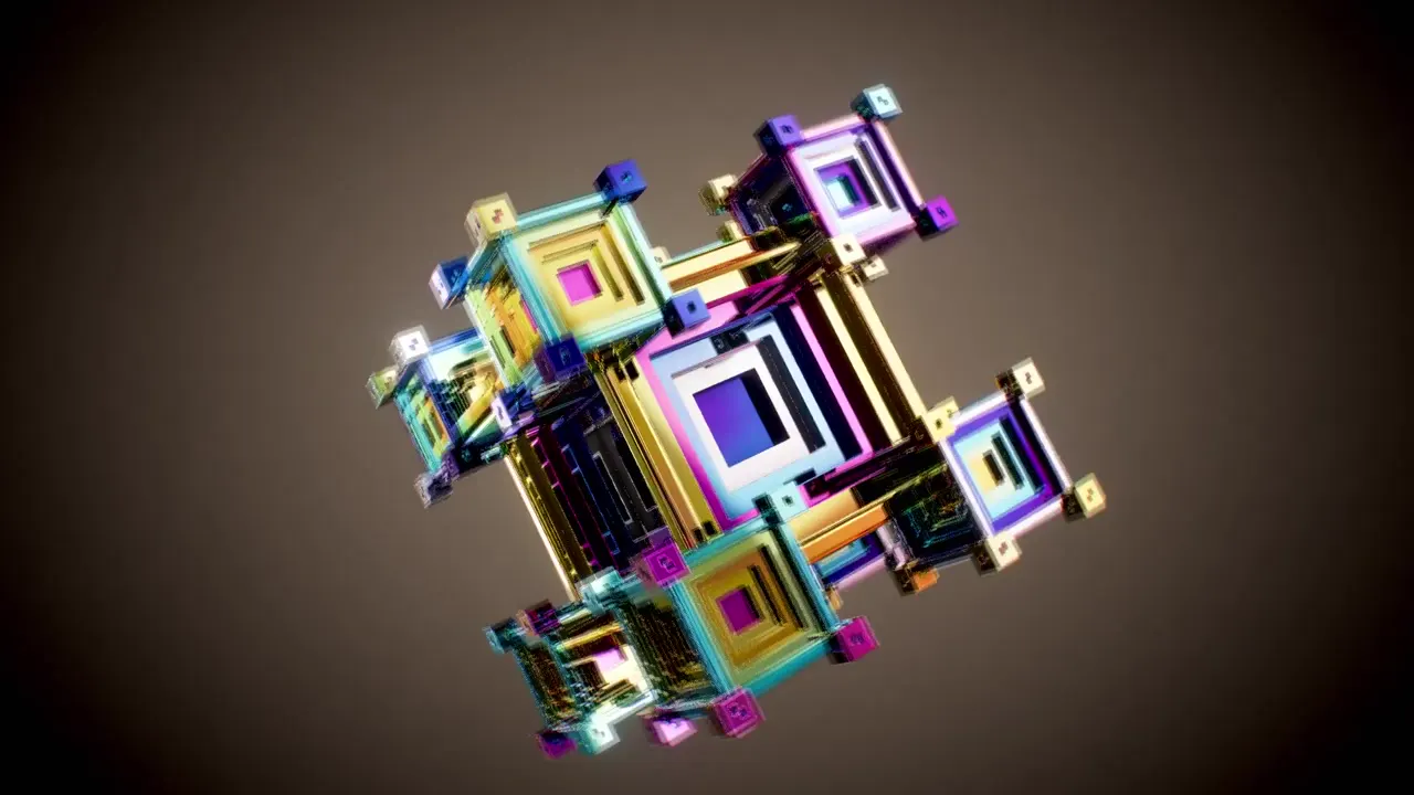 Frame from Demoscene film from a single HTML file