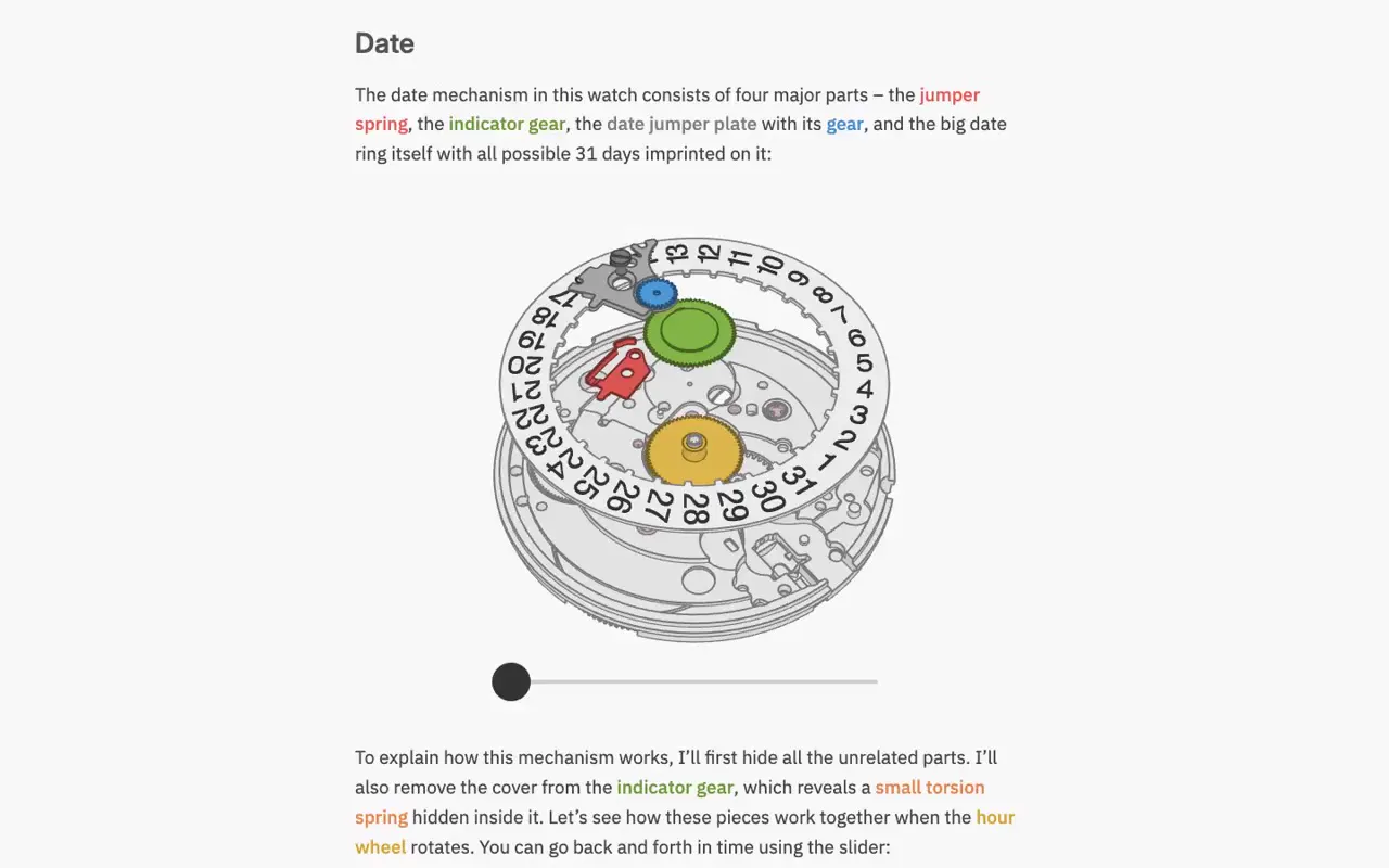 Frame from Mechanical watch anatomy