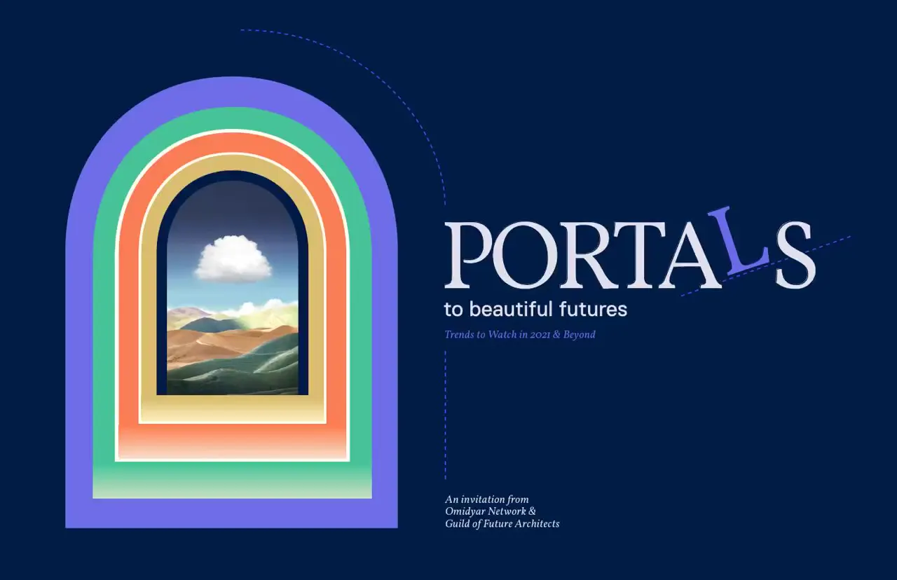 Frame from Portals to beautiful futures