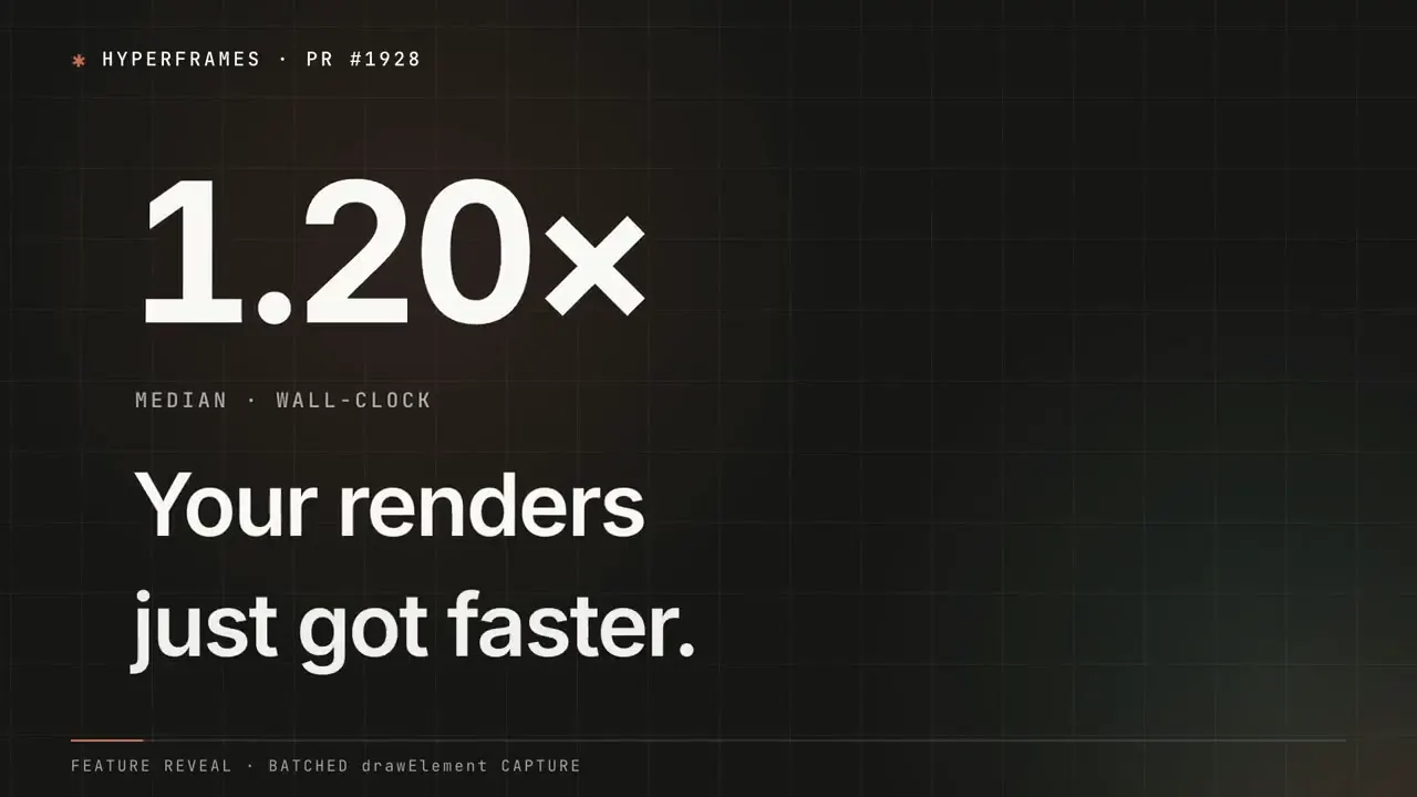 Frame from Feature-reveal video made from a GitHub PR