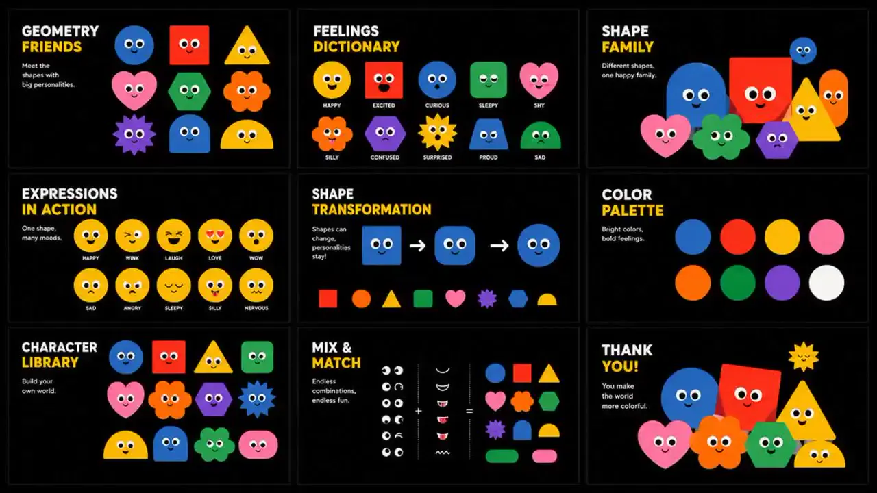 Frame from Geometric characters and animal alphabets