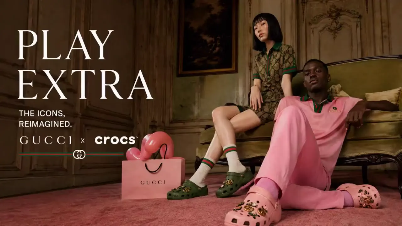 Frame from Gucci x Crocs campaign system