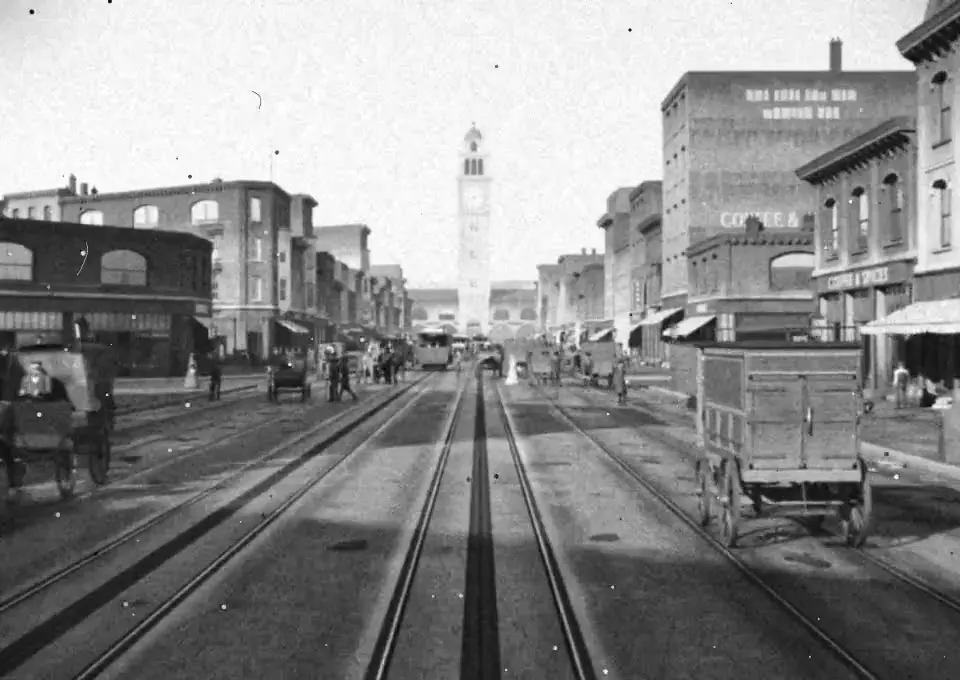 Frame from Market Street in 1906, rebuilt in 3D