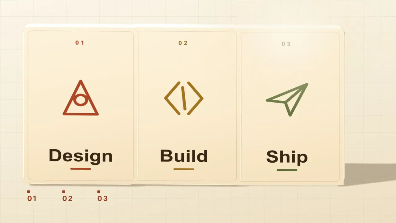 Frame from Isometric 3D cards: Design, Build, Ship