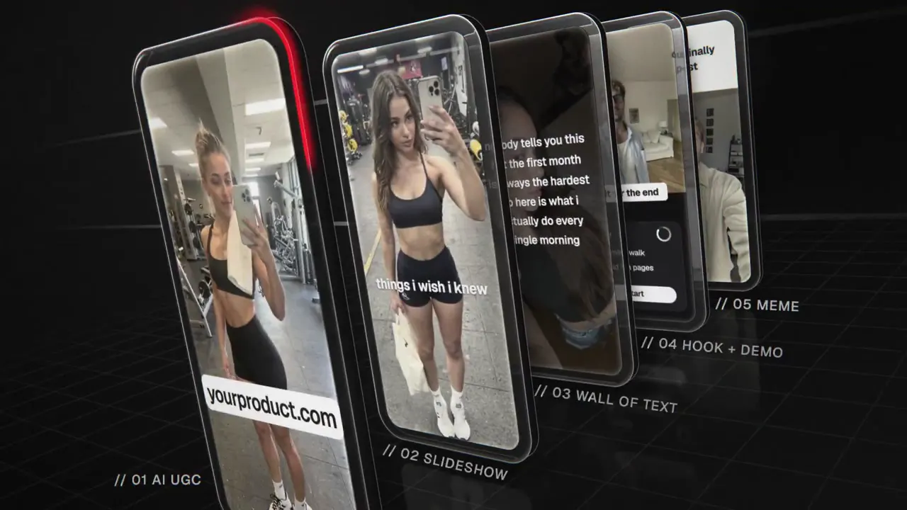 Frame from Launch film for an AI short-video tool