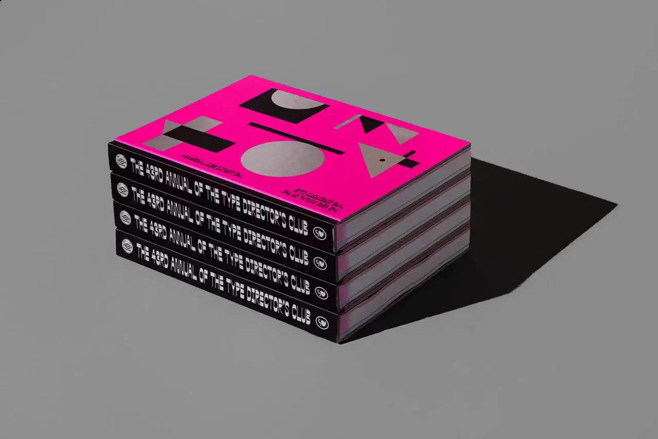 Frame from Neon geometry typography annual