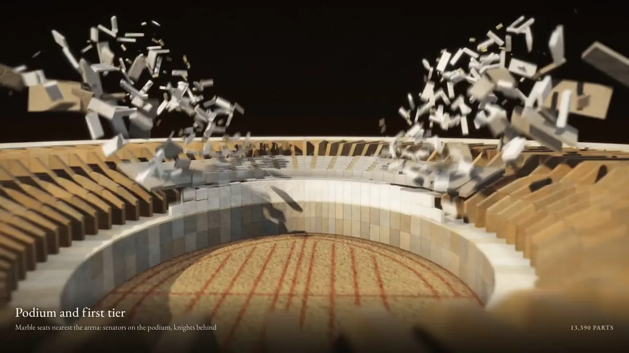 Frame from Colosseum built from 44,754 parts
