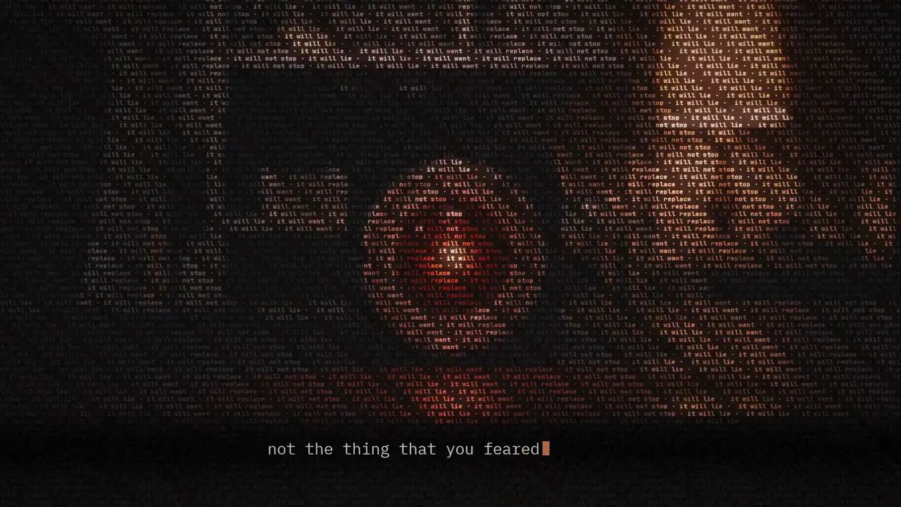 Frame from Claude introduces itself in a music video
