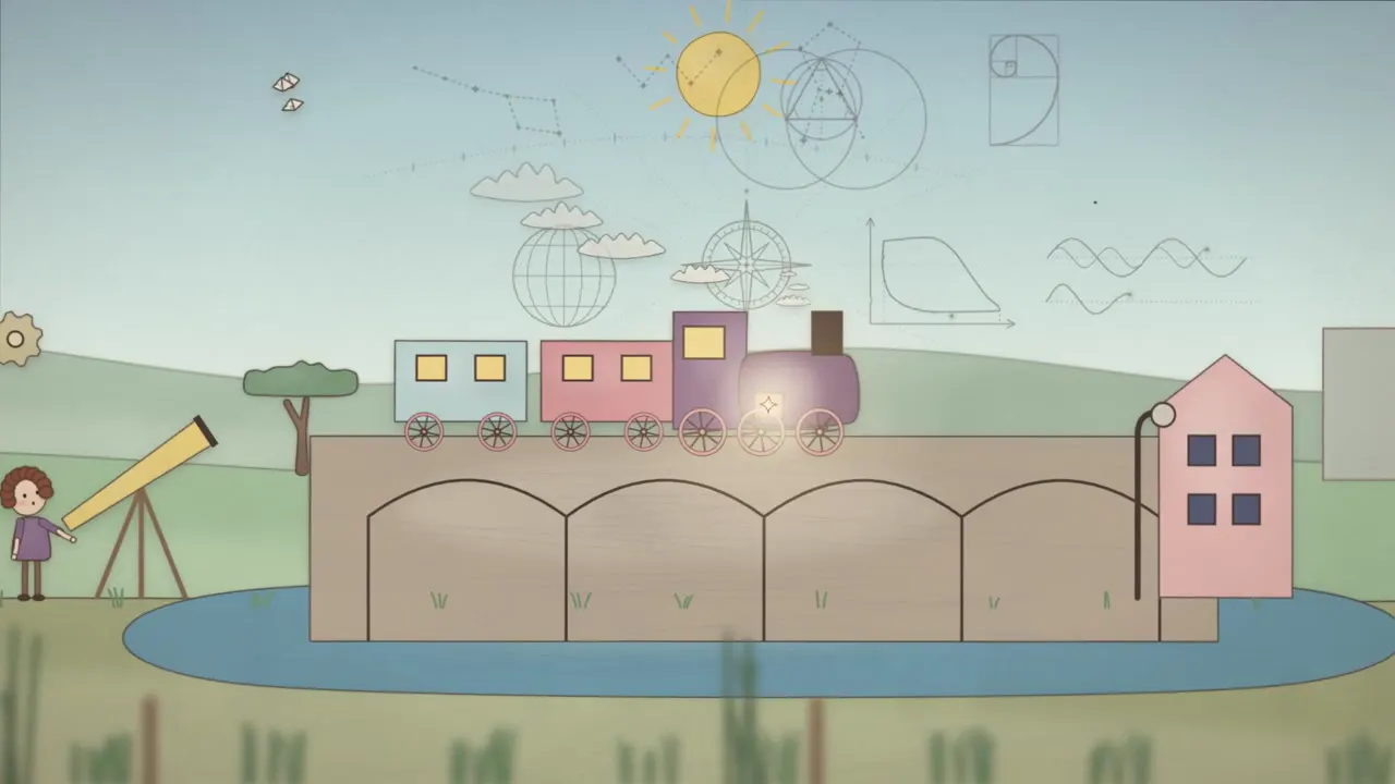 Frame from Origami doodle story from humanity to AI