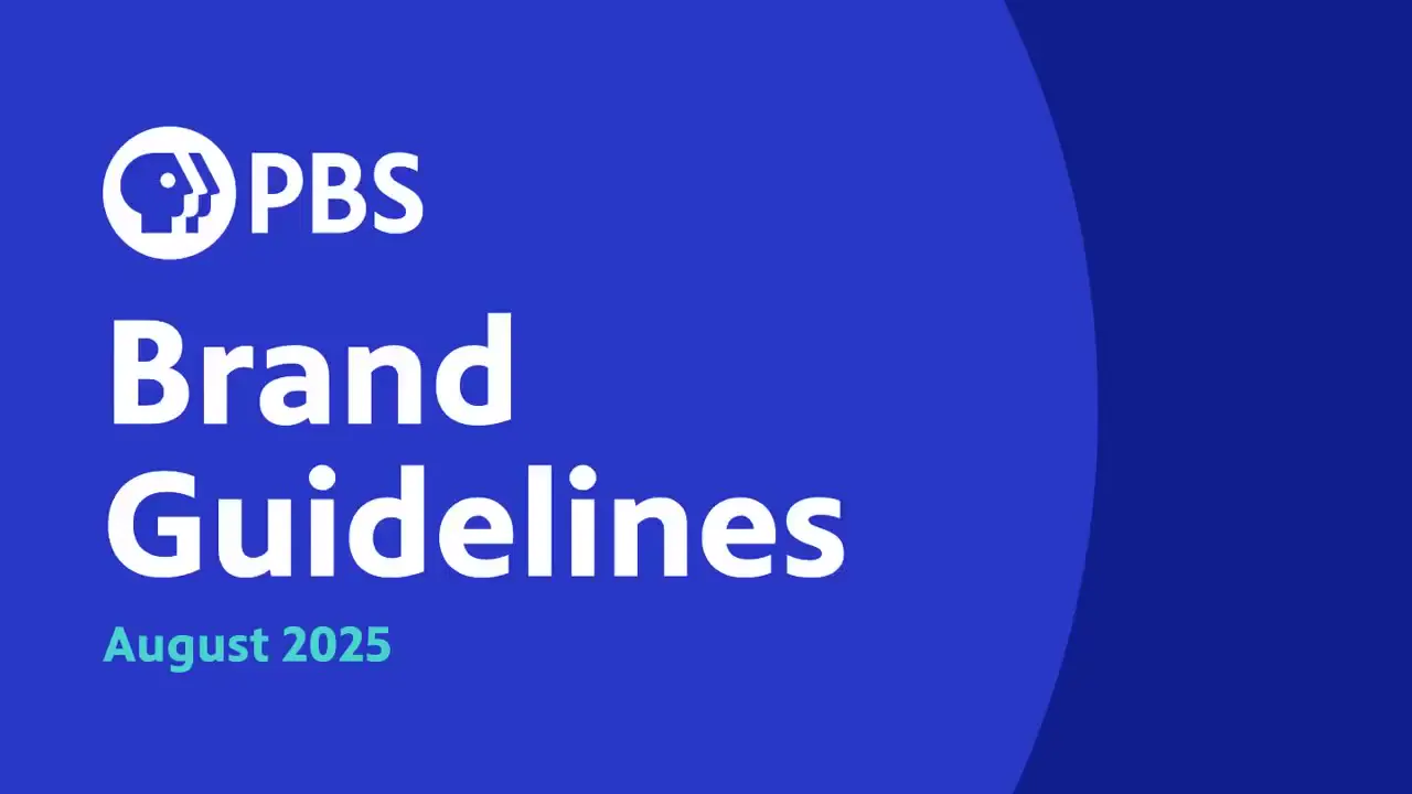 Frame from PBS brand guidelines in blue