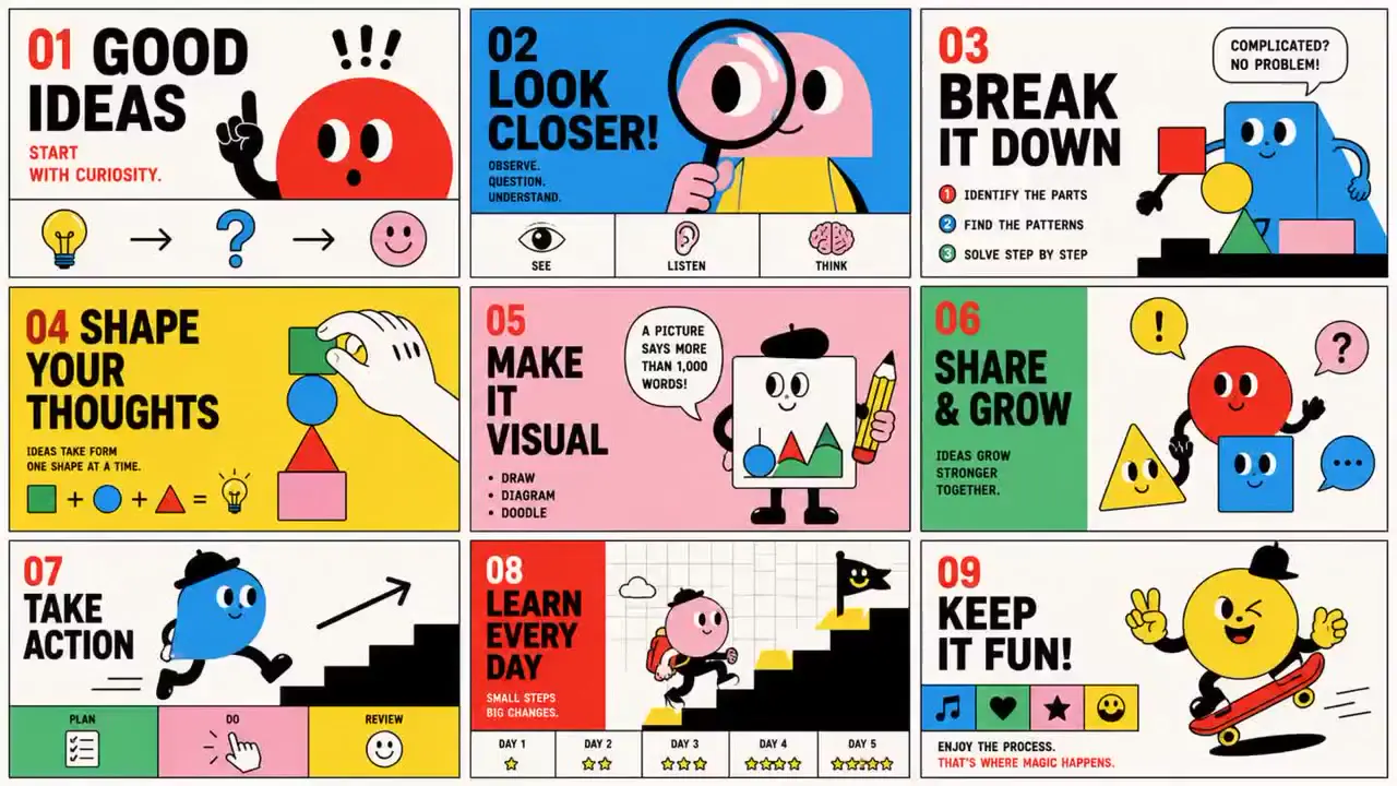 Frame from Playful illustrated slide systems