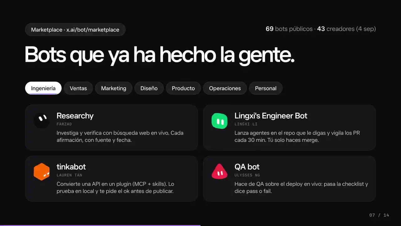 Frame from Playful bot meetup deck