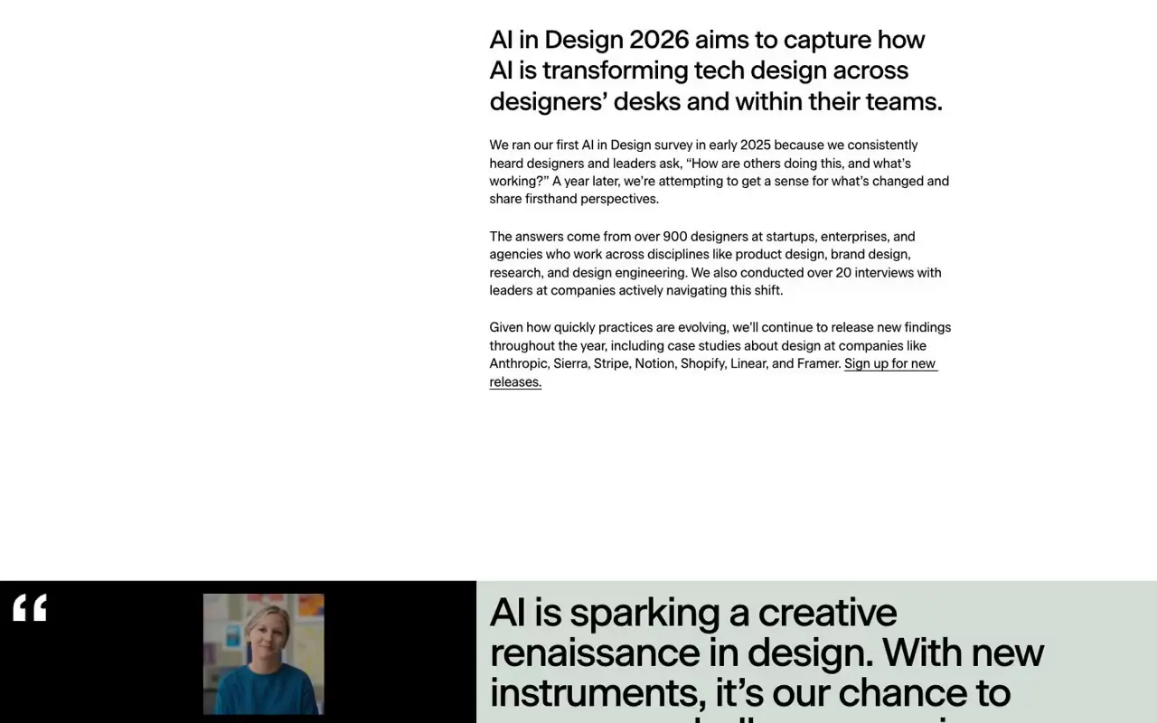 Frame from AI in design report 2026
