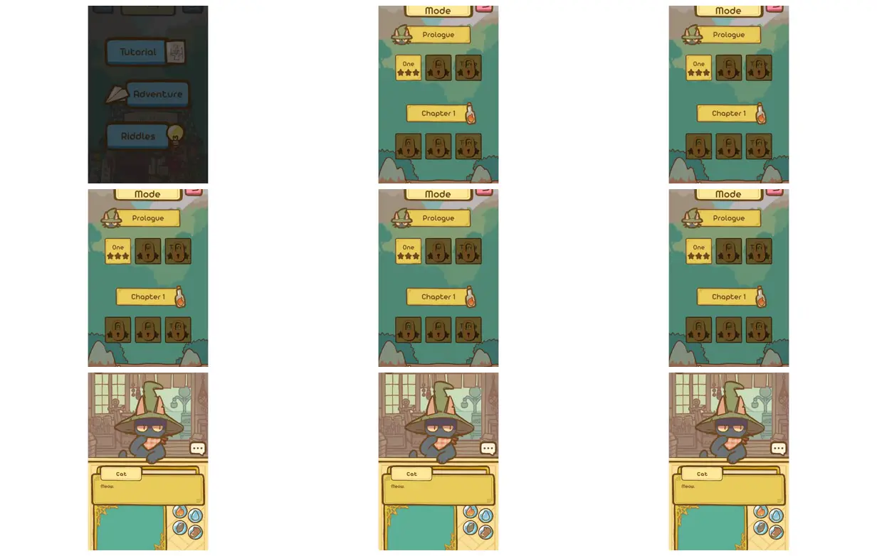 Nine frames from across A storybook artificer workshop
