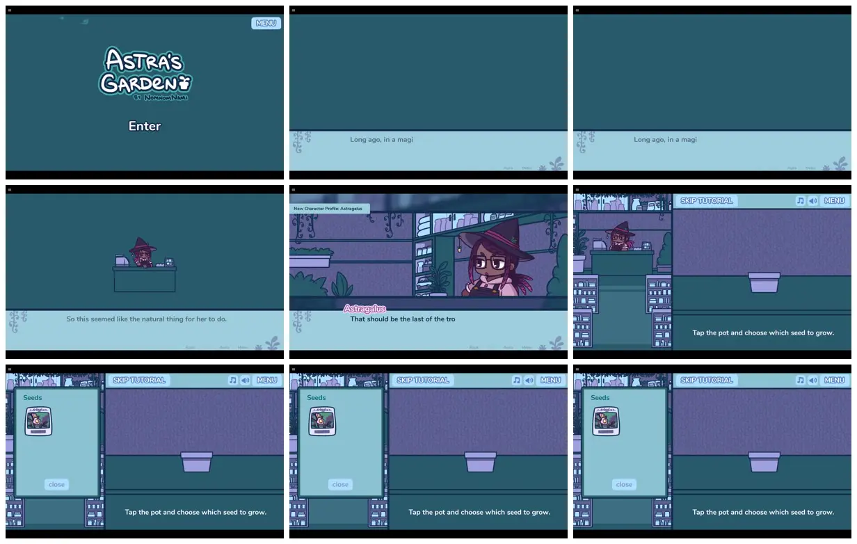 Nine frames from across Astra's garden