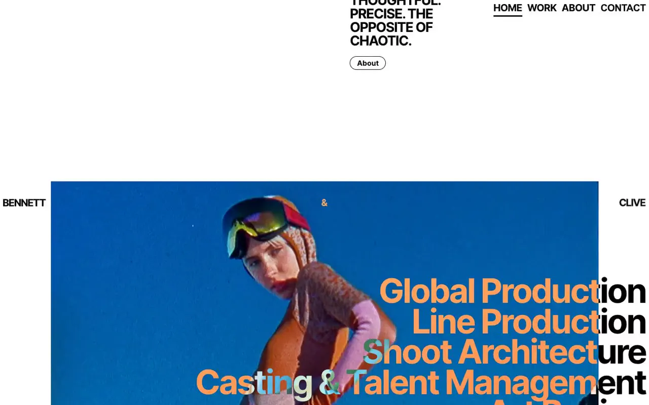 Frame from Bennett & Clive production portfolio