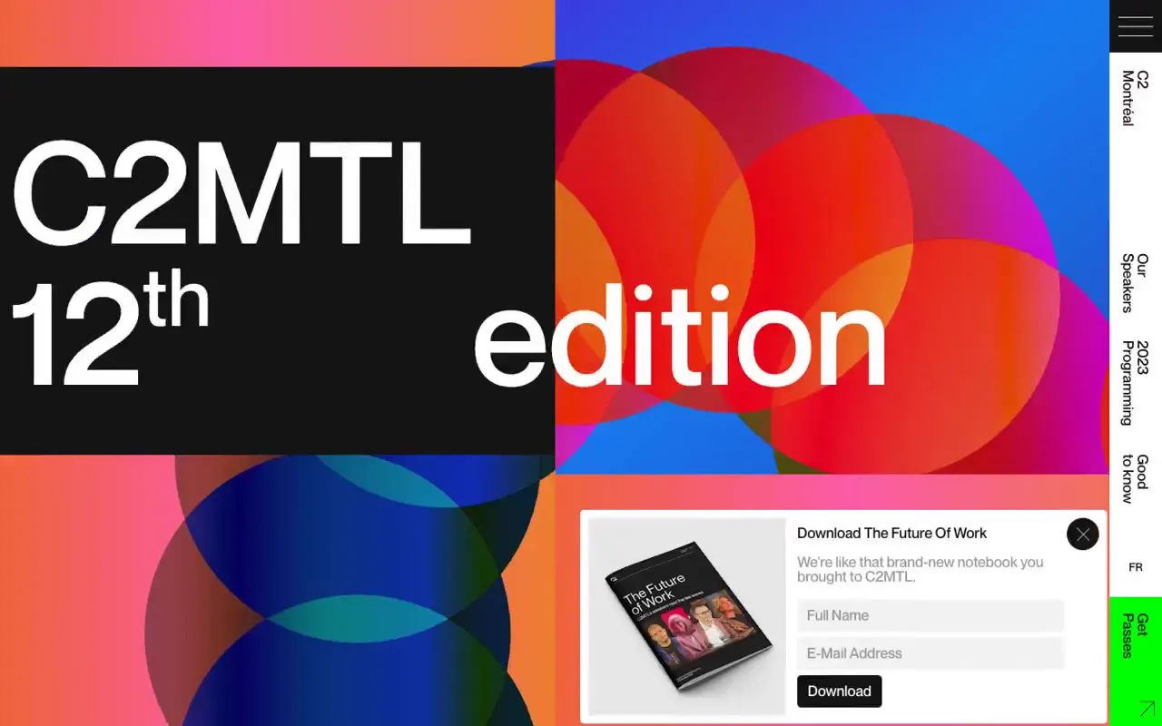 Frame from C2 Montréal in overlapping color