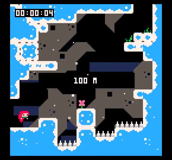 Frame from Snowbound pixel platformer