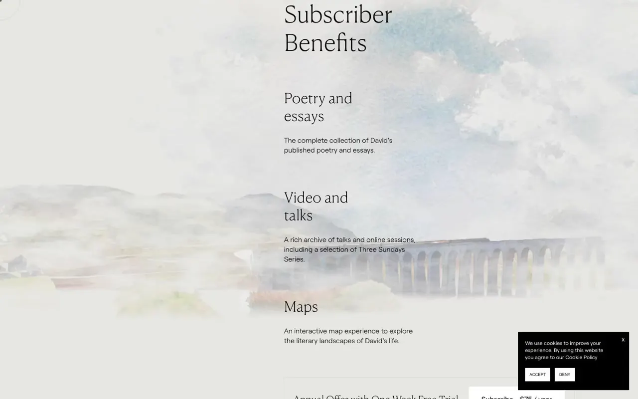 Frame from Poetry across watercolor landscapes