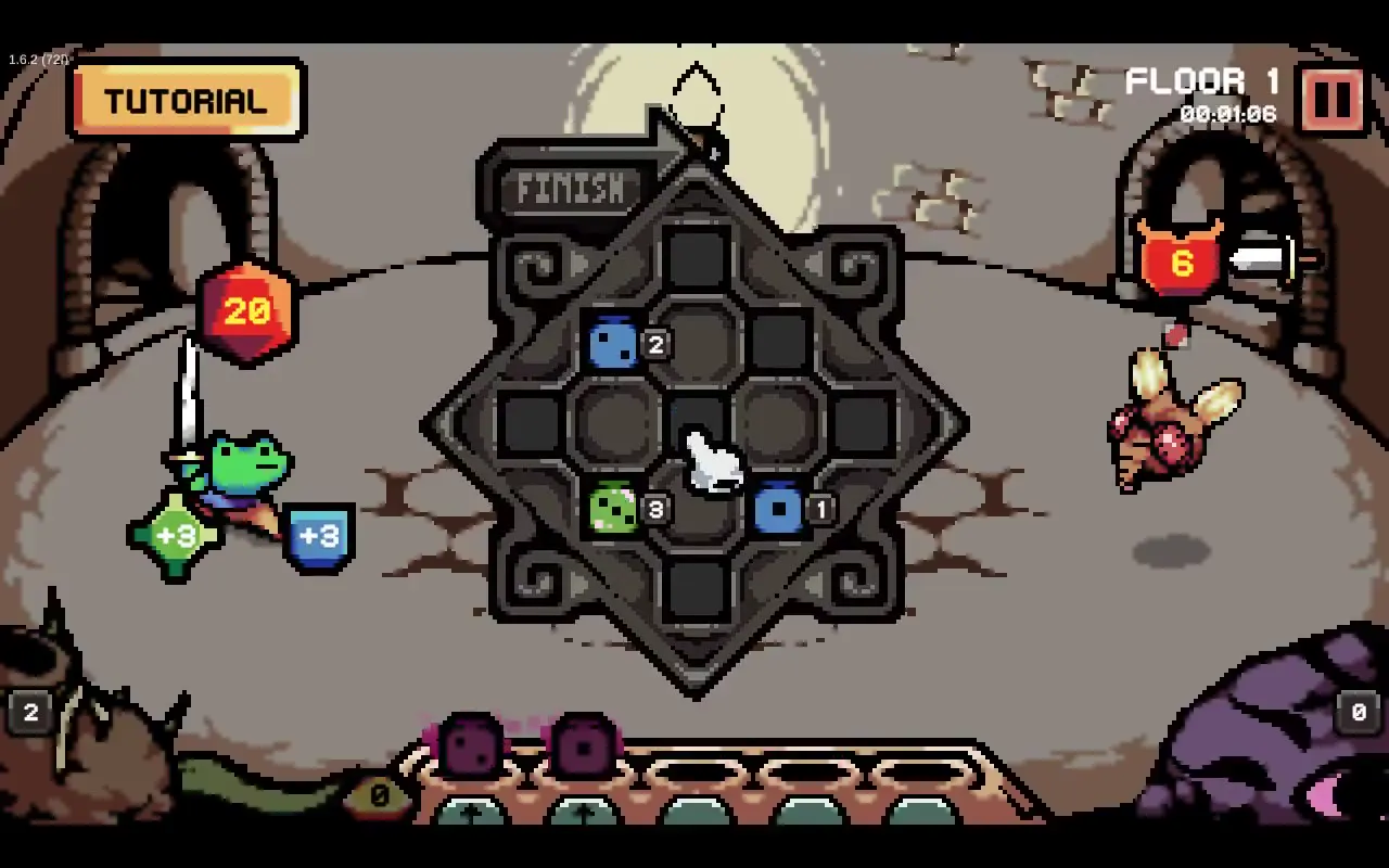 Frame from Pixel dungeon dice encounter