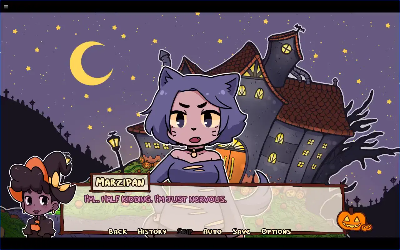 Frame from First kiss at a spooky soiree