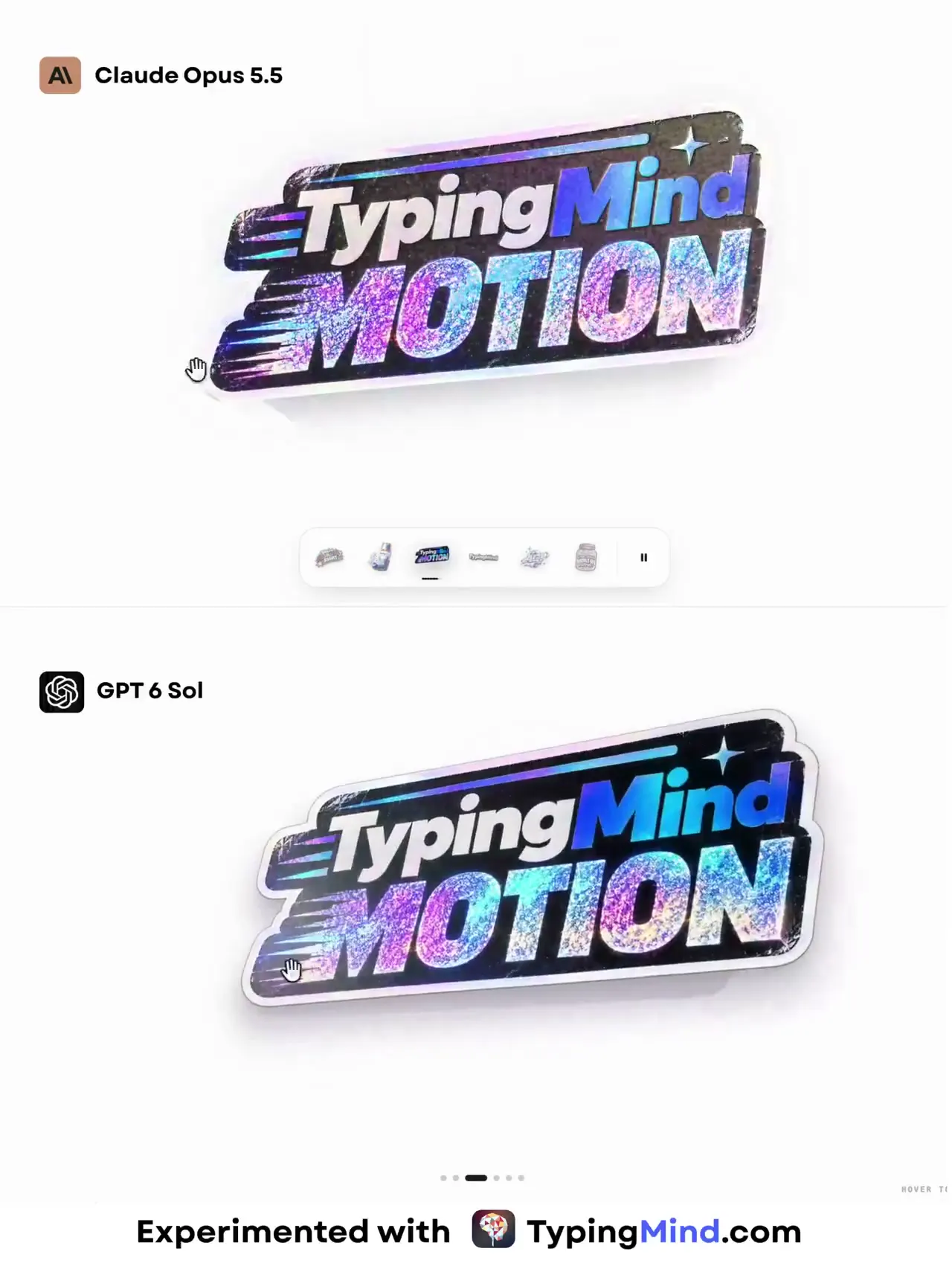 Frame from Holographic sticker surface effects