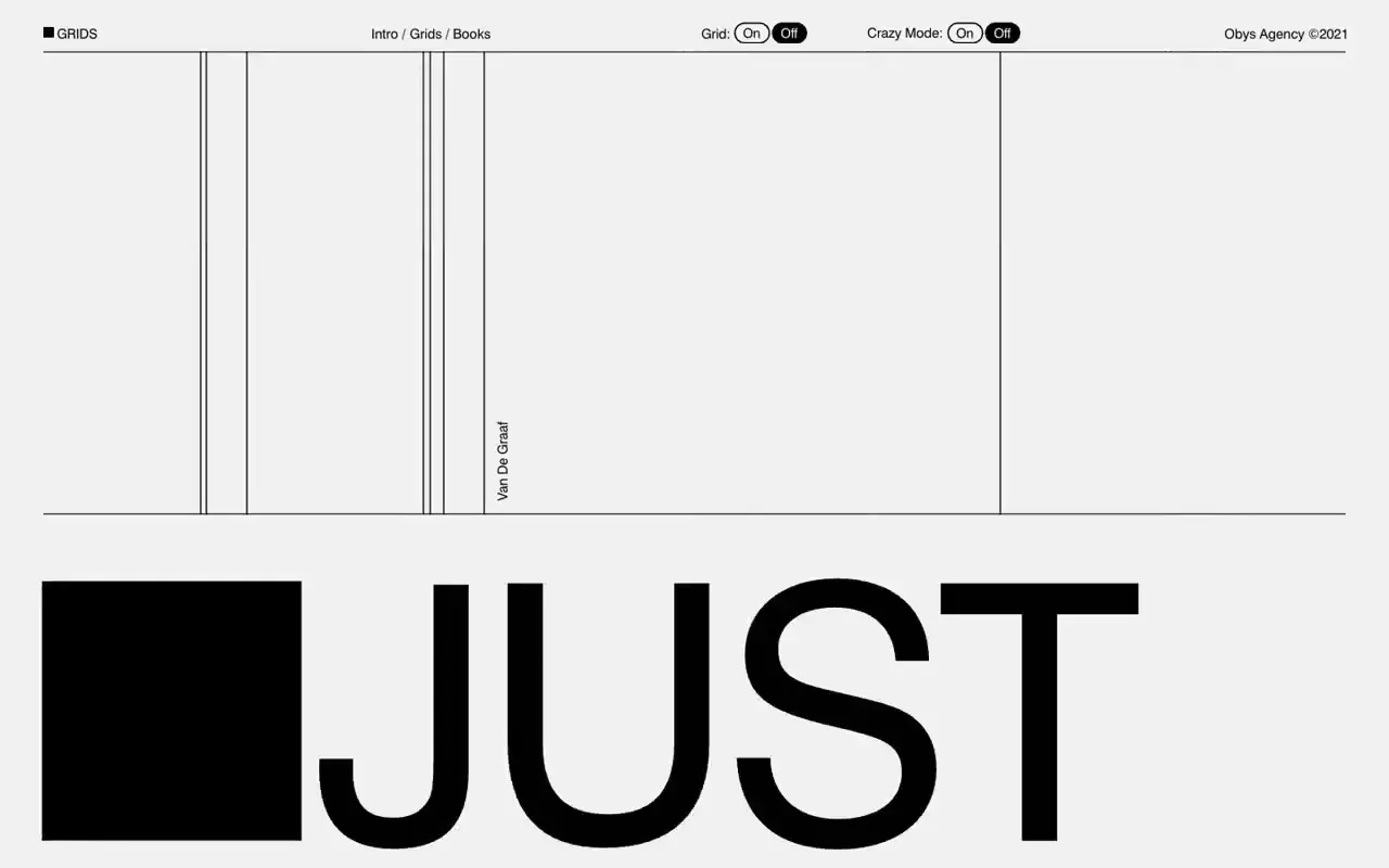 Frame from Grids as a typographic playground