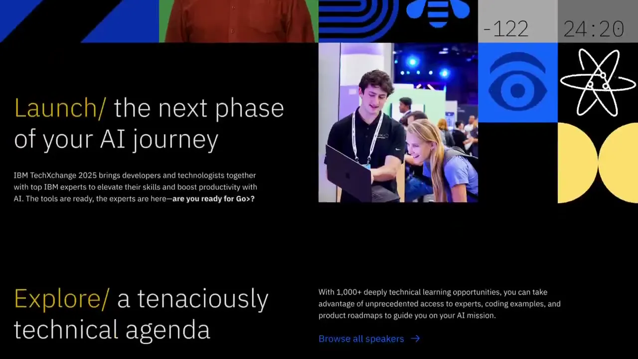 Frame from TechXchange graphic identity showcase