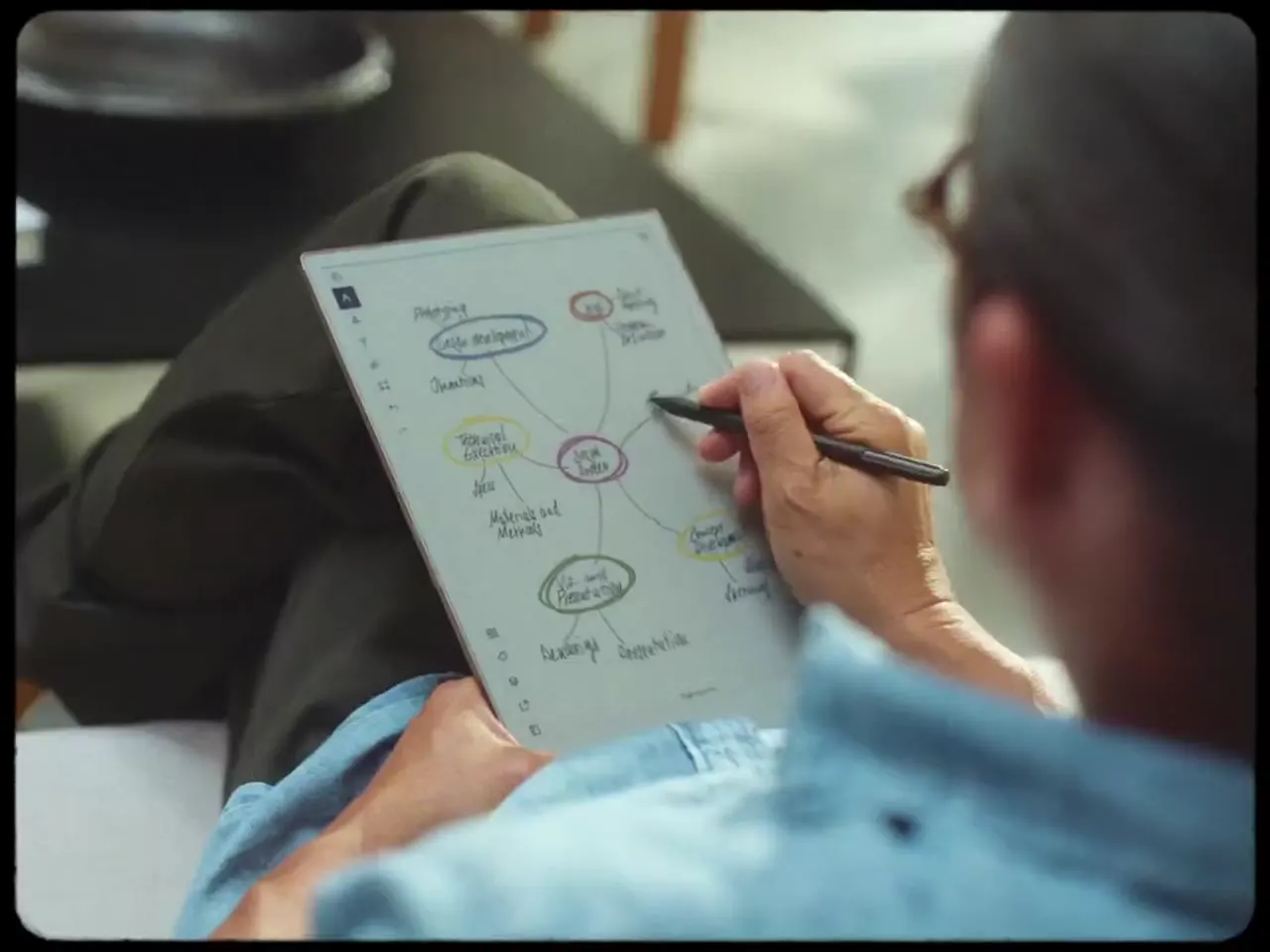 Frame from Paper Pro in tactile close-up