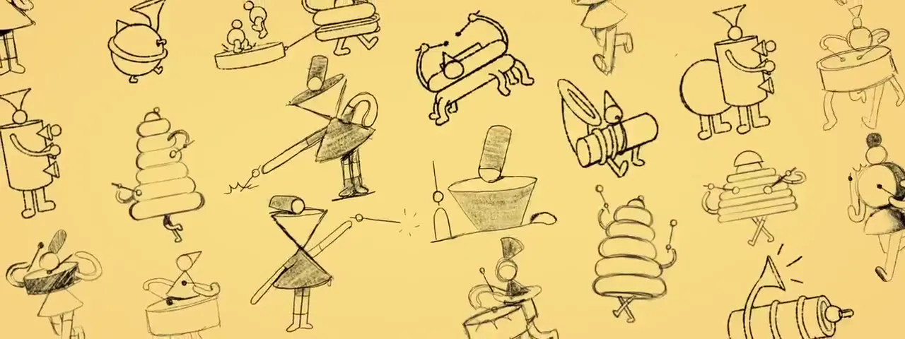 Frame from Geometric toy marching band