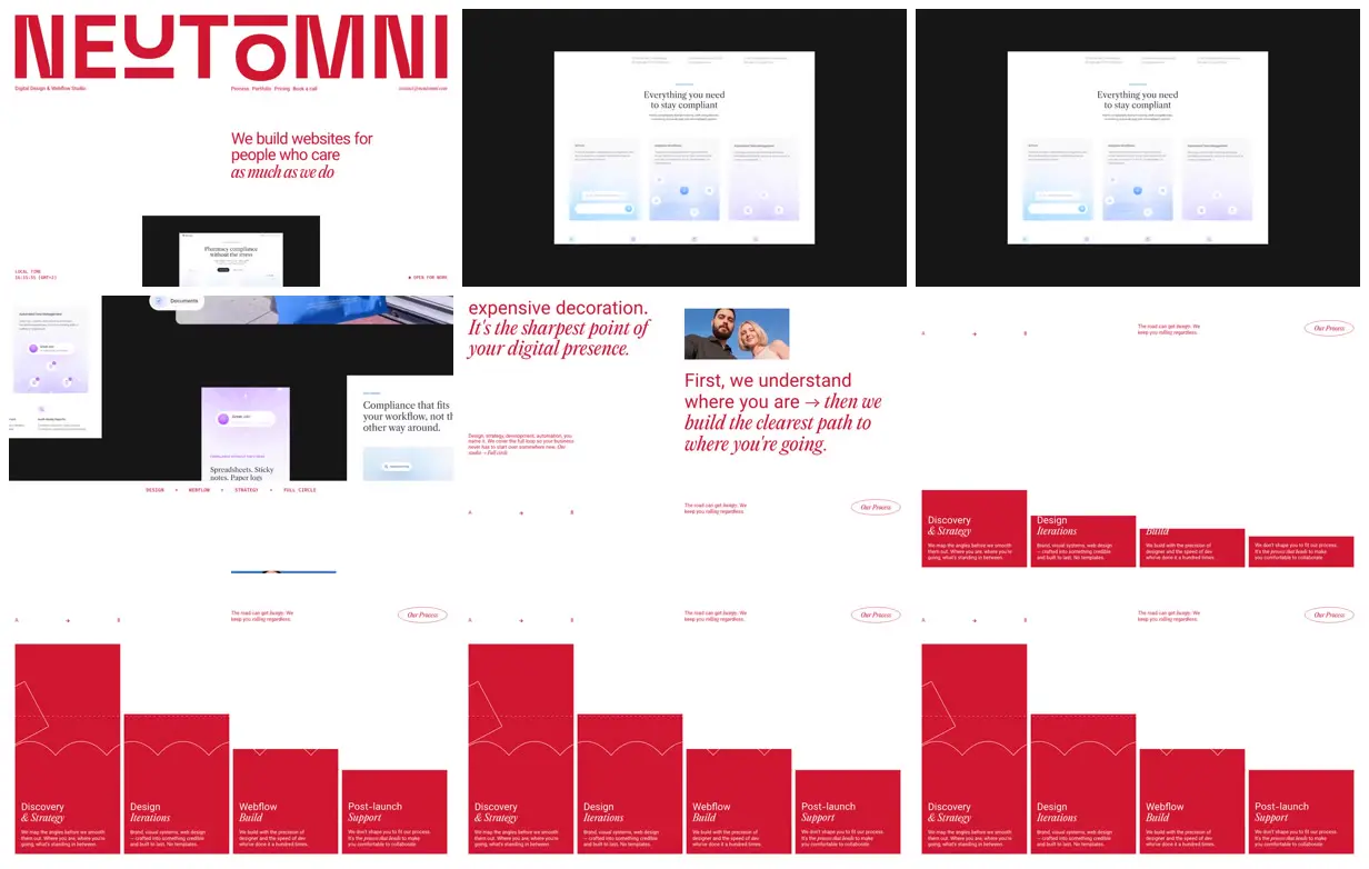 Nine frames from across Neutomni