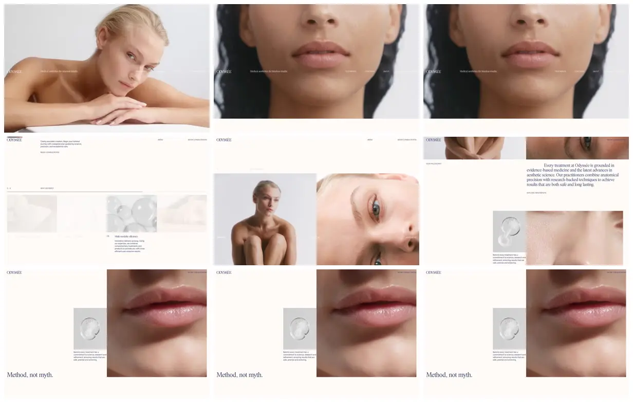 Nine frames from across Odyssée