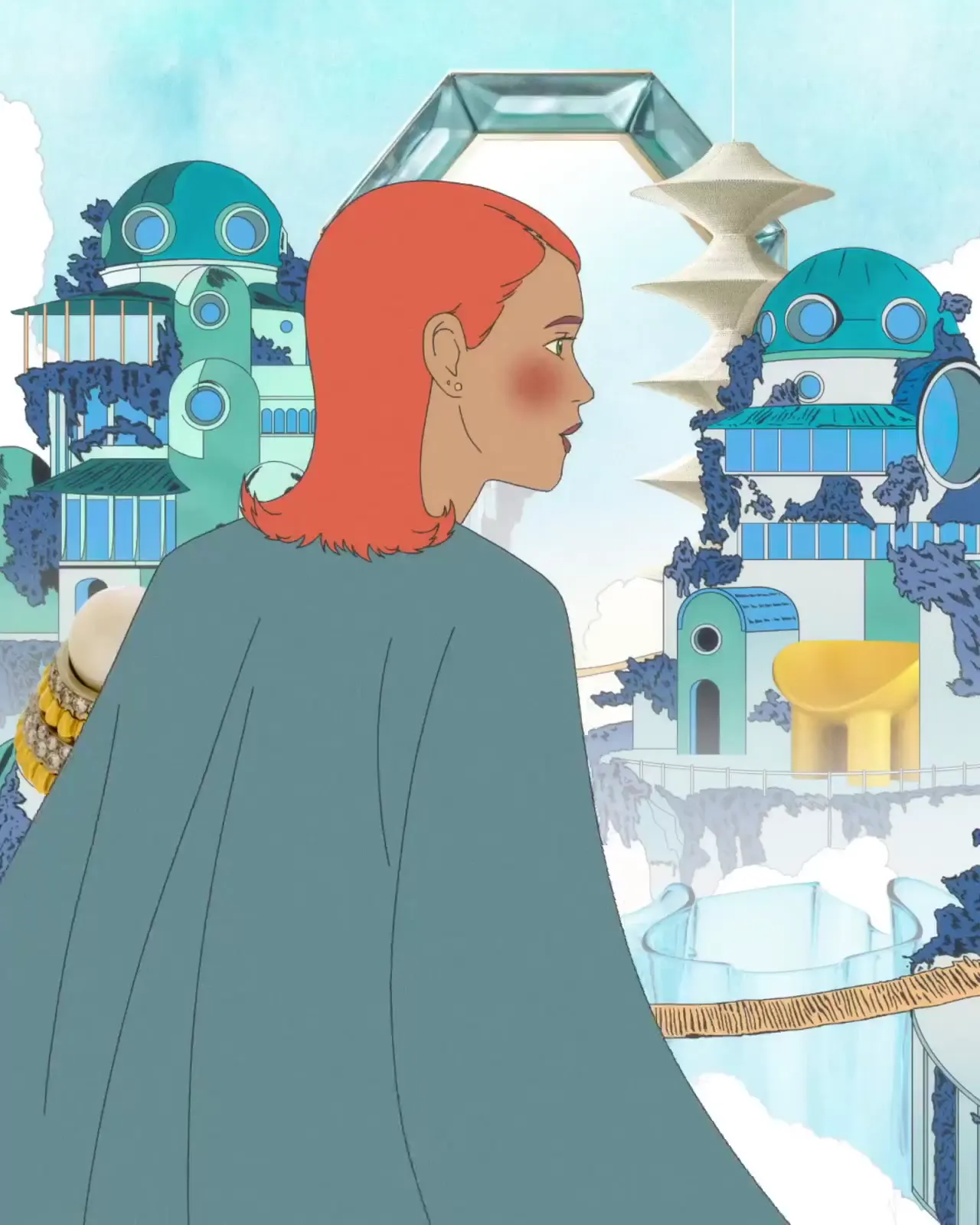 Frame from Neon landscapes and illustrated worlds