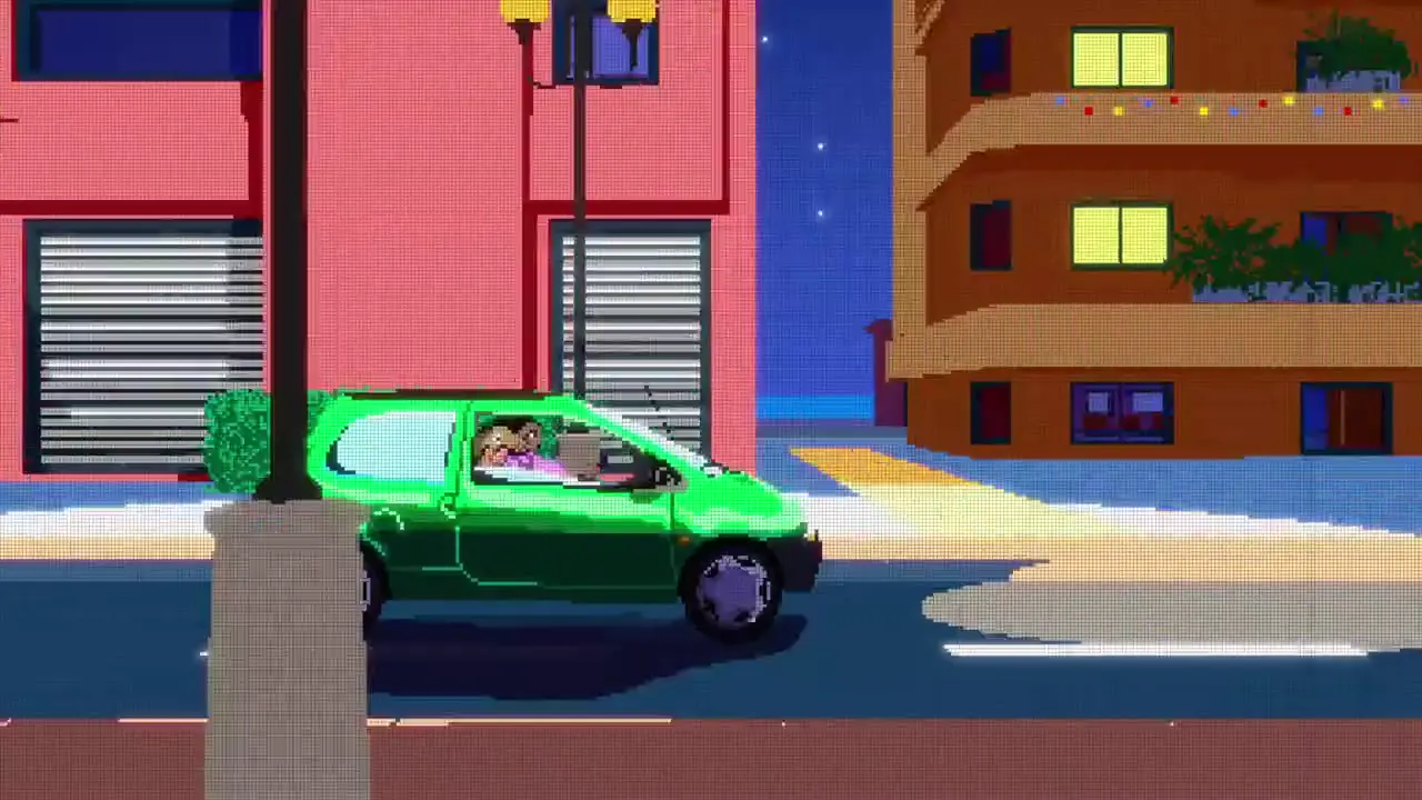 Frame from A colorful coastal drive